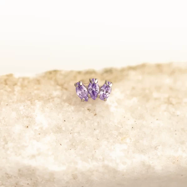 top marquise 3 puntas amatista