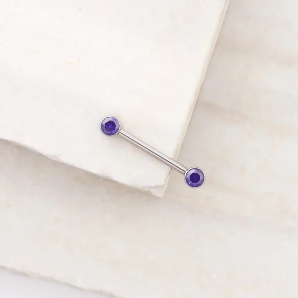 Nipple Gem Bar Amatista