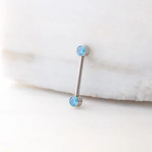 Nipple Gem Bar Azul Artico
