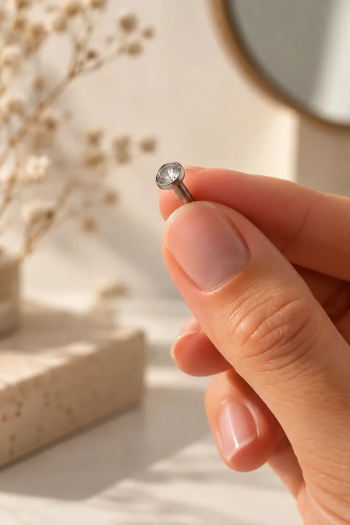 piercing hipoalergenico plata